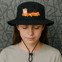 Hello Autumn Cute Cat Bucket Hat