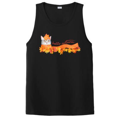 Hello Autumn Cute Cat PosiCharge Competitor Tank