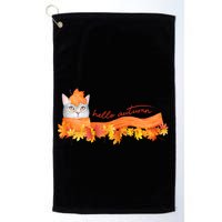 Hello Autumn Cute Cat Golf Towel