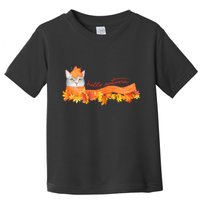 Hello Autumn Cute Cat Toddler T-Shirt