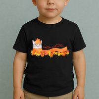 Hello Autumn Cute Cat Toddler T-Shirt