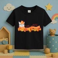 Hello Autumn Cute Cat Toddler T-Shirt