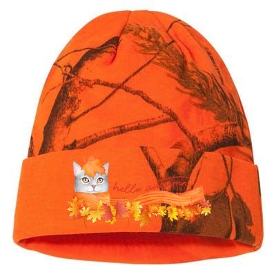 Hello Autumn Cute Cat Kati Licensed 12" Camo Beanie