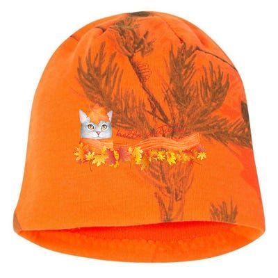 Hello Autumn Cute Cat Kati - Camo Knit Beanie