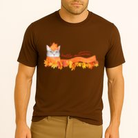 Hello Autumn Cute Cat Performance Shirt