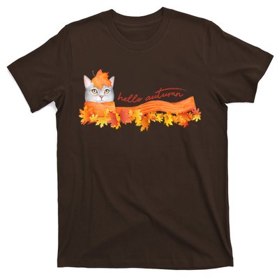 Hello Autumn Cute Cat T-Shirt