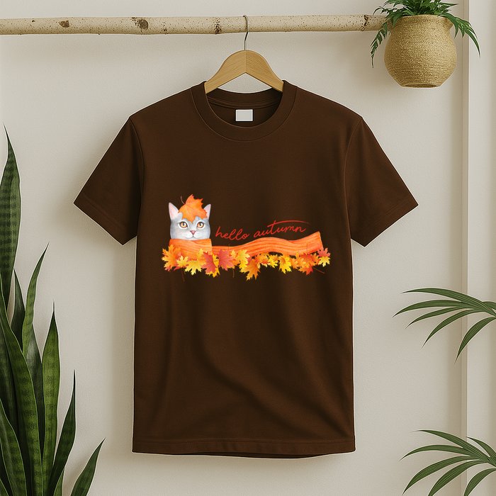 Hello Autumn Cute Cat T-Shirt