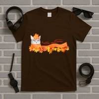 Hello Autumn Cute Cat T-Shirt