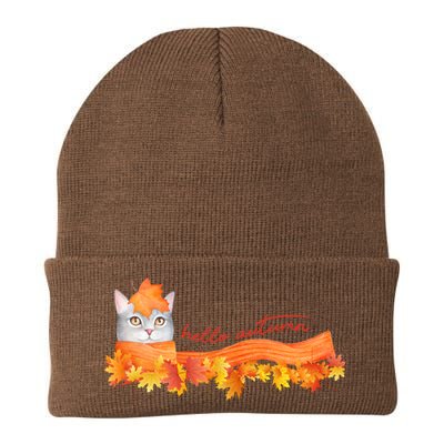 Hello Autumn Cute Cat Knit Cap Winter Beanie