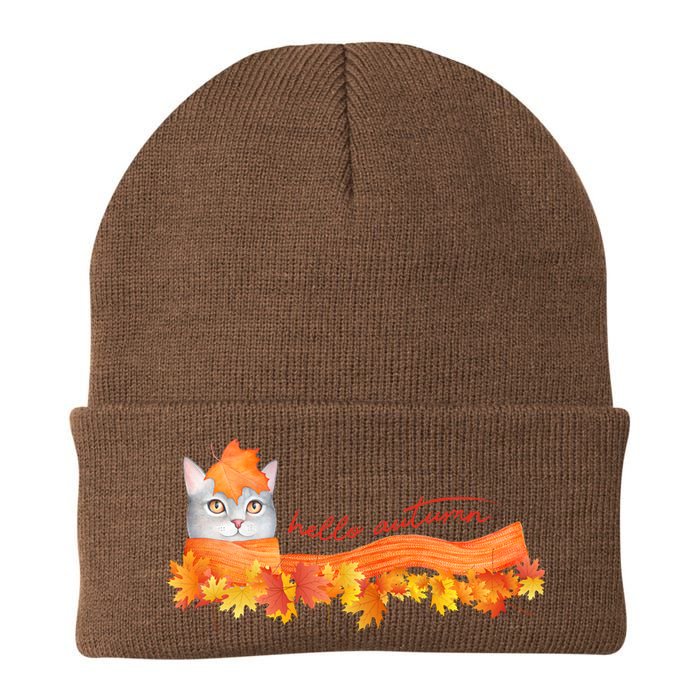 Hello Autumn Cute Cat Knit Cap Winter Beanie