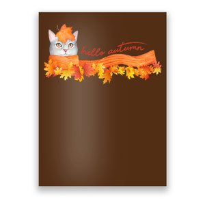 Hello Autumn Cute Cat Poster