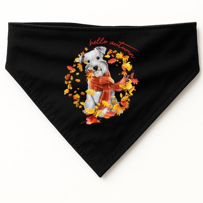 Hello Autumn Cute Dog USA-Made Doggie Bandana