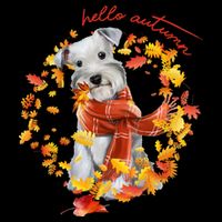 Hello Autumn Cute Dog Hoodie