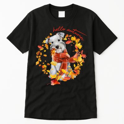 Hello Autumn Cute Dog Tall T-Shirt