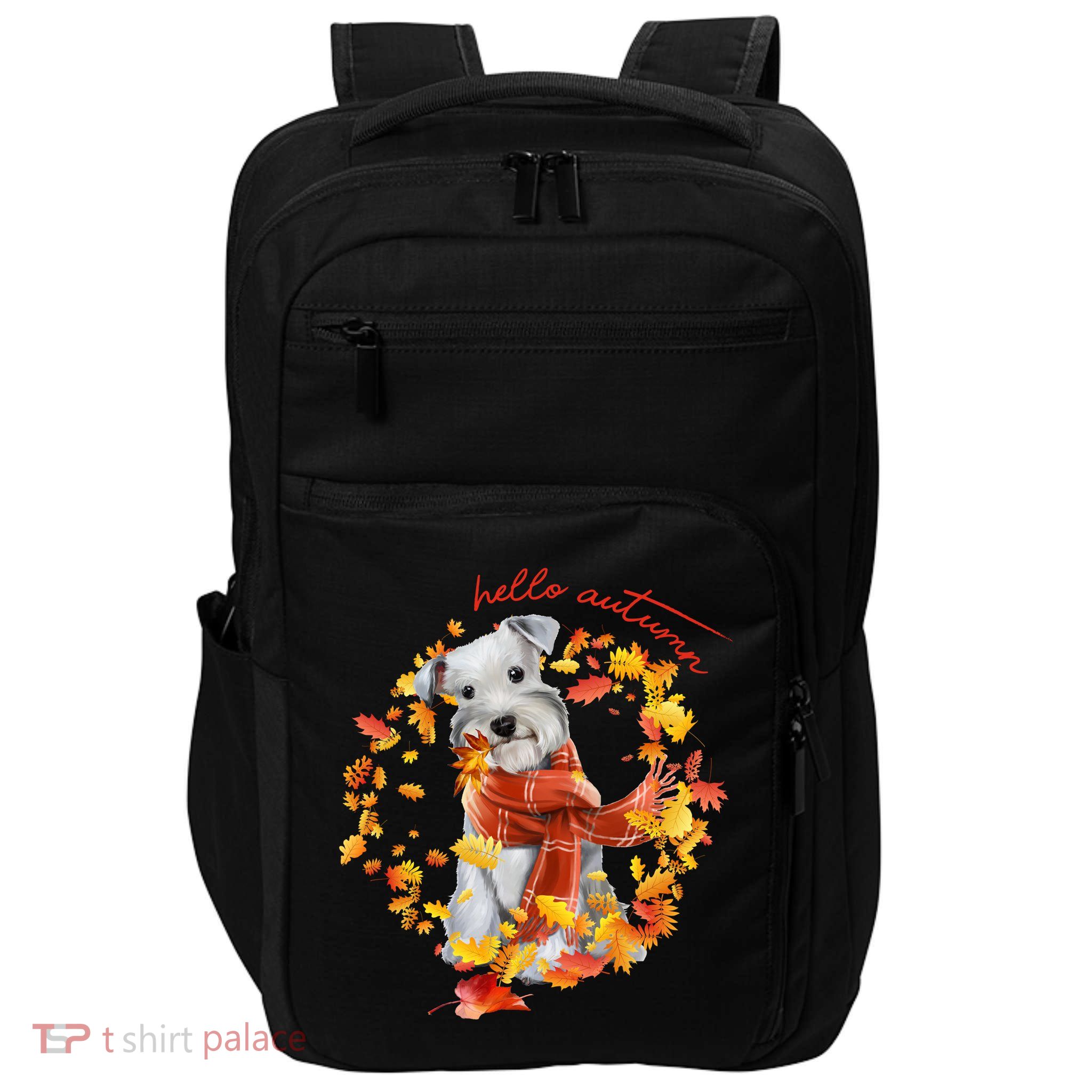 Hello Autumn Cute Dog Impact Tech Backpack