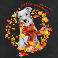 Hello Autumn Cute Dog Adult Drive Performance Visor