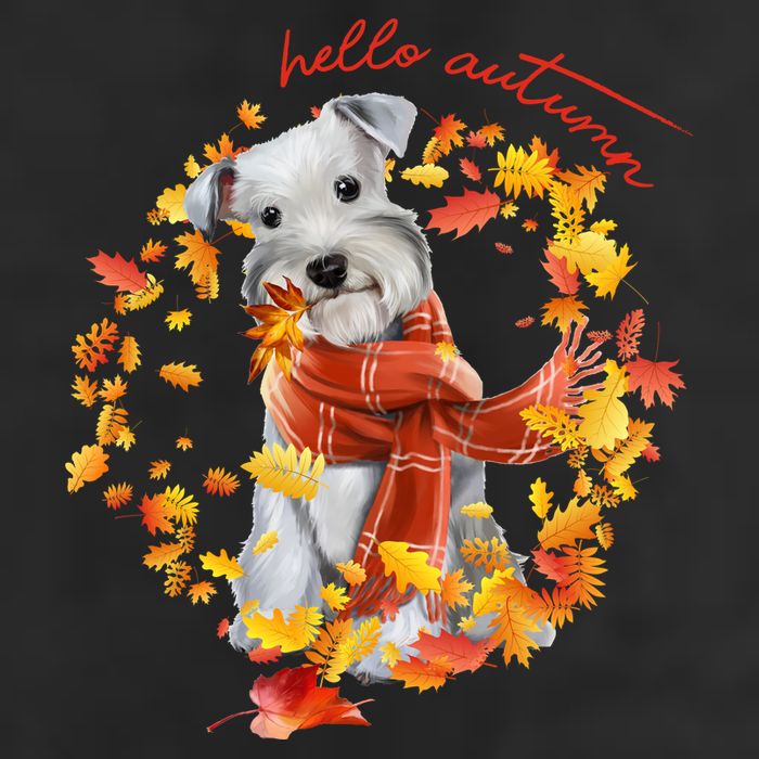 Hello Autumn Cute Dog Adult Drive Performance Visor