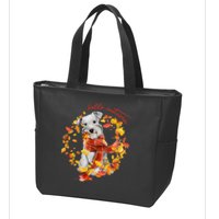 Hello Autumn Cute Dog Zip Tote Bag