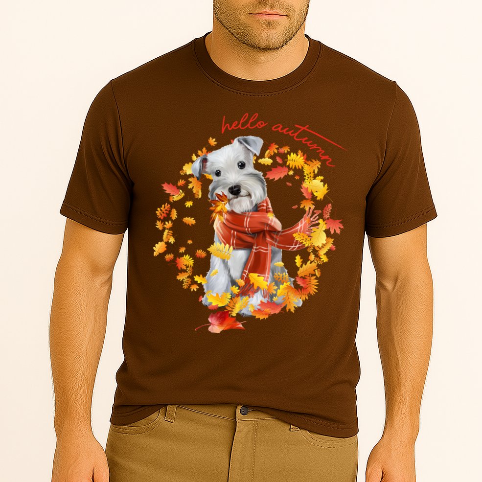 Hello Autumn Cute Dog Cooling Performance Crew T-Shirt