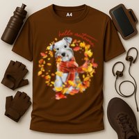 Hello Autumn Cute Dog Cooling Performance Crew T-Shirt