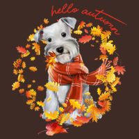 Hello Autumn Cute Dog Cooling Performance Crew T-Shirt