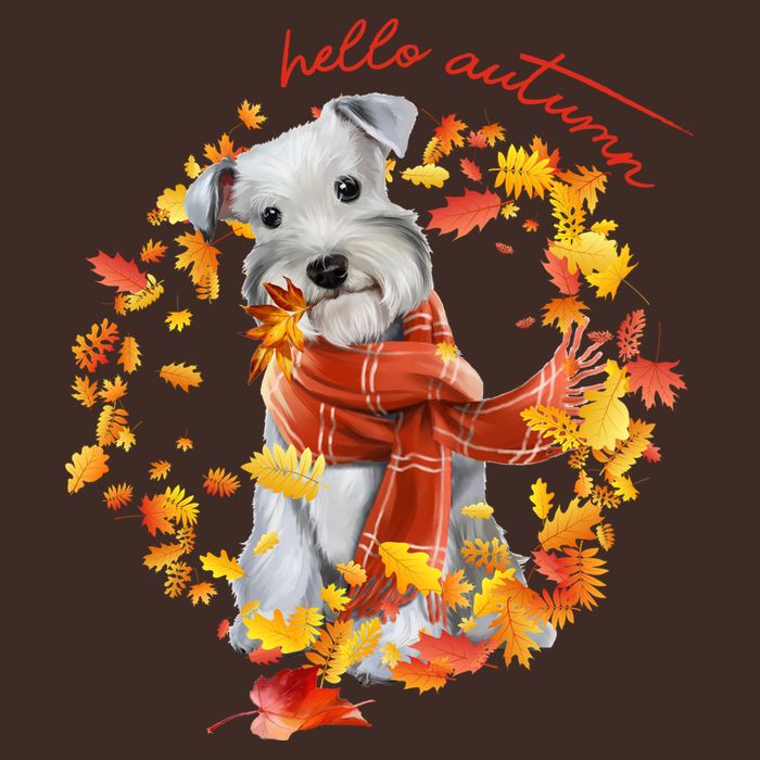 Hello Autumn Cute Dog Cooling Performance Crew T-Shirt