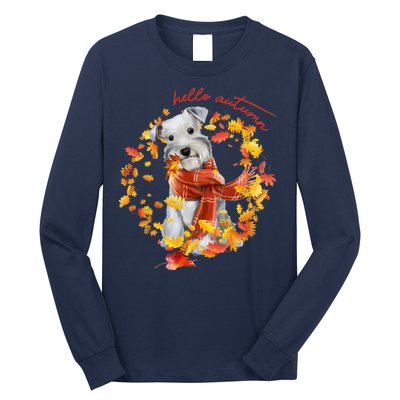 Hello Autumn Cute Dog Long Sleeve Shirt