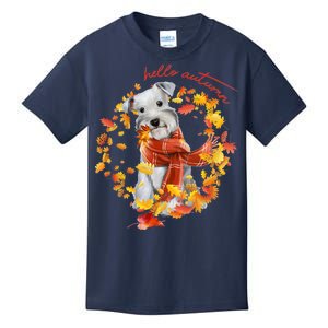 Hello Autumn Cute Dog Kids T-Shirt