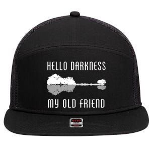 Hello Darkness My Old Friend 7 Panel Mesh Trucker Snapback Hat