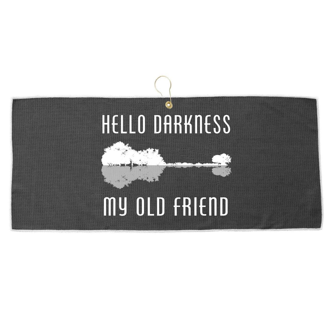 Hello Darkness My Old Friend Large Microfiber Waffle Golf Towel