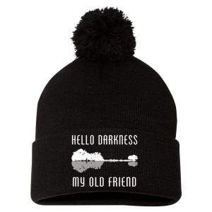 Hello Darkness My Old Friend Pom Pom 12in Knit Beanie