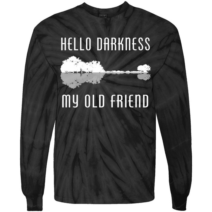 Hello Darkness My Old Friend Tie-Dye Long Sleeve Shirt