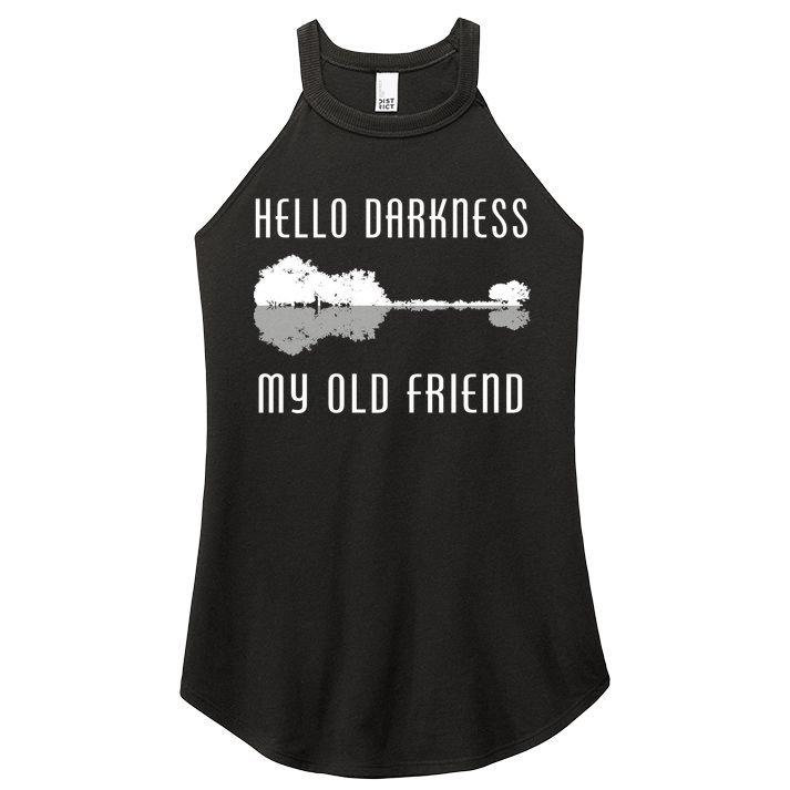 Hello Darkness My Old Friend Women's Perfect Tri Rocker Tank