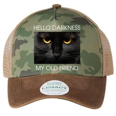Hello Darkness My Old Friend Cat Legacy Tie Dye Trucker Hat