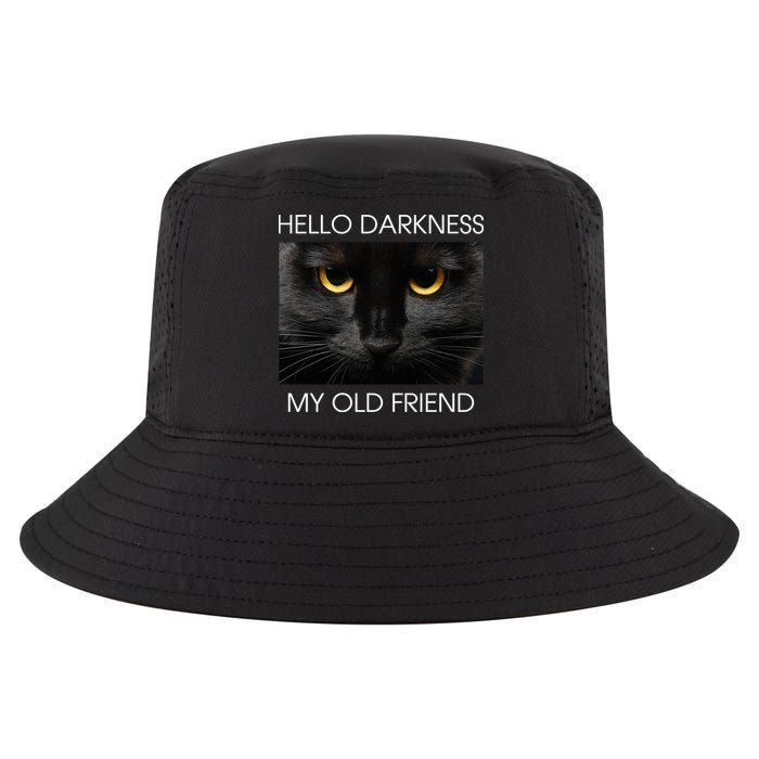 Hello Darkness My Old Friend Cat Cool Comfort Performance Bucket Hat