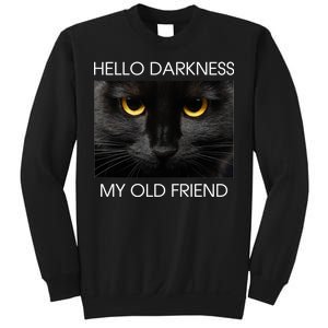 Hello Darkness My Old Friend Cat Sweatshirt