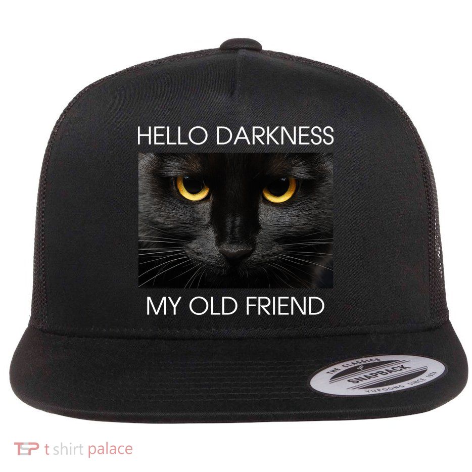 Hello Darkness My Old Friend Cat Flatbill Hat