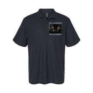 Hello Darkness My Old Friend Cat Softstyle Adult Sport Polo