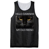 Hello Darkness My Old Friend Cat Mesh Reversible Basketball Jersey Tank