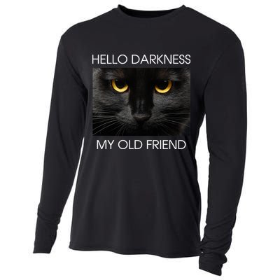 Hello Darkness My Old Friend Cat Cooling Performance Long Sleeve Crew