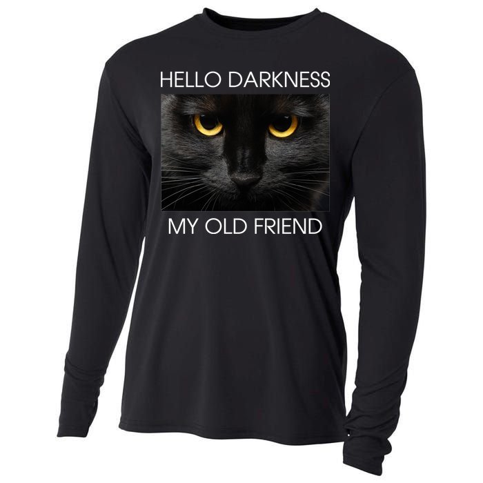 Hello Darkness My Old Friend Cat Cooling Performance Long Sleeve Crew