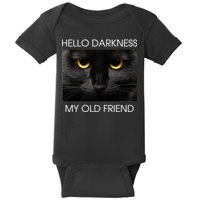 Hello Darkness My Old Friend Cat Baby Bodysuit