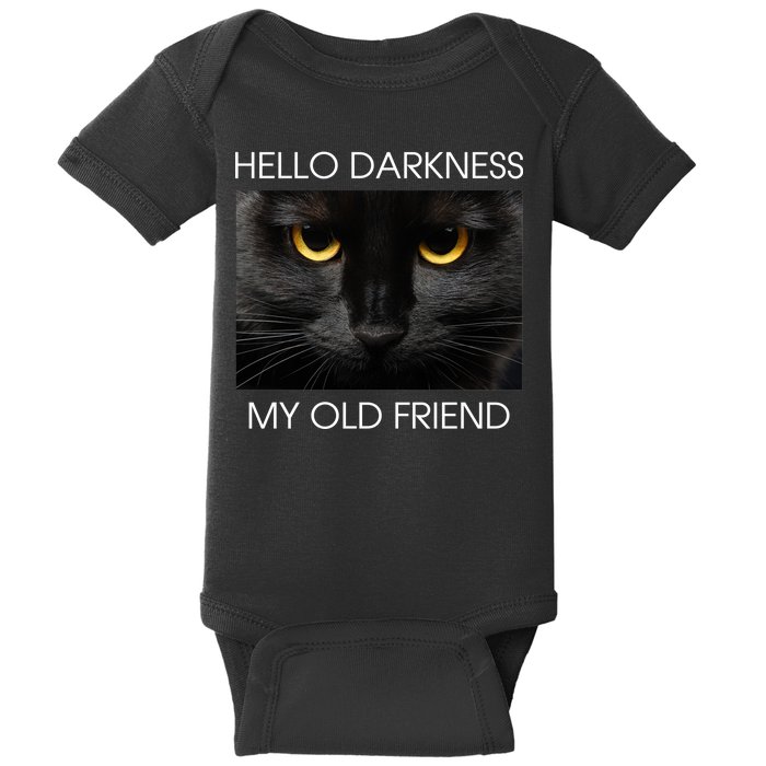 Hello Darkness My Old Friend Cat Baby Bodysuit