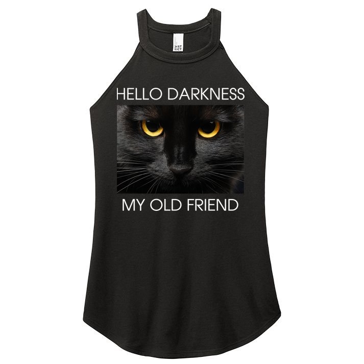Hello Darkness My Old Friend Cat Women's Perfect Tri Rocker Tank