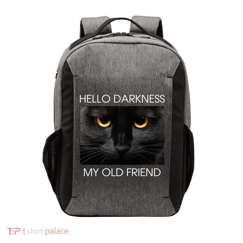 Hello Darkness My Old Friend Cat Vector Backpack
