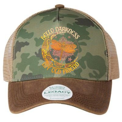 Hello Darkness My Old Friend Dragonfly Moon Legacy Tie Dye Trucker Hat
