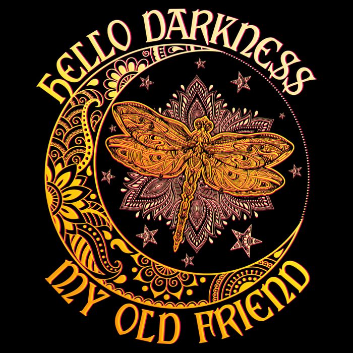 Hello Darkness My Old Friend Dragonfly Moon City Backpack