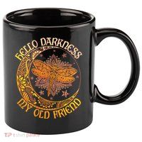 Hello Darkness My Old Friend Dragonfly Moon 11oz C Handle Ceramic Mug