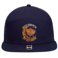 Hello Darkness My Old Friend Dragonfly Moon 7 Panel Mesh Trucker Snapback Hat