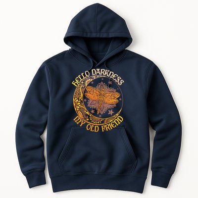 Hello Darkness My Old Friend Dragonfly Moon Hoodie